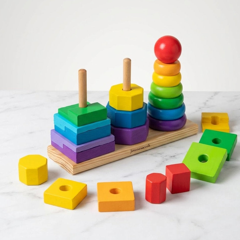 Ivokio® Rainbow Geometric Stacker: A Masterclass in Early Discovery