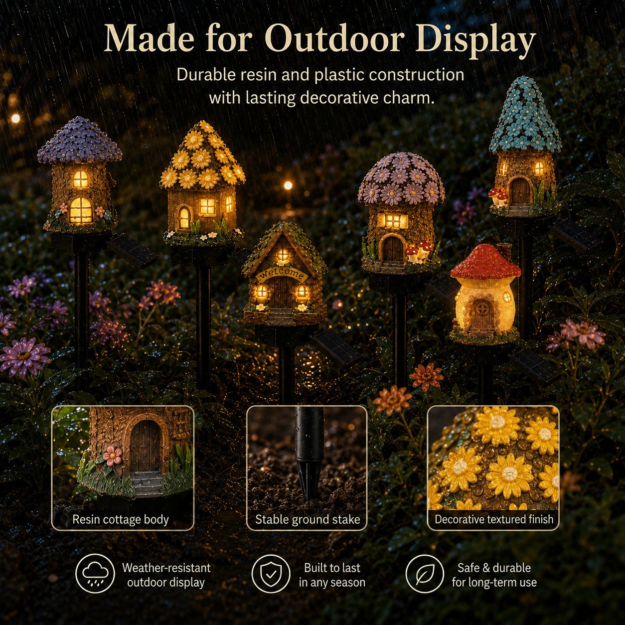 🍄Ivokio® Solar Fairy-Tale Mushroom Cottage Garden Light