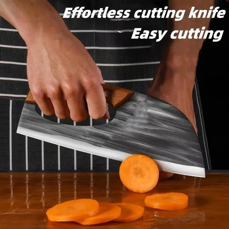 Ivokio® Premium Hand-Forged Chef's Knife & Cleaver Set