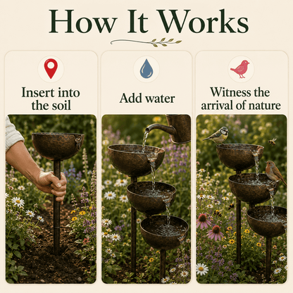 🔥Hot Sale 50% OFF🐦Ivokio® Bring Life Back To Your Garden –  Rain Catcher Bird Bath🌿