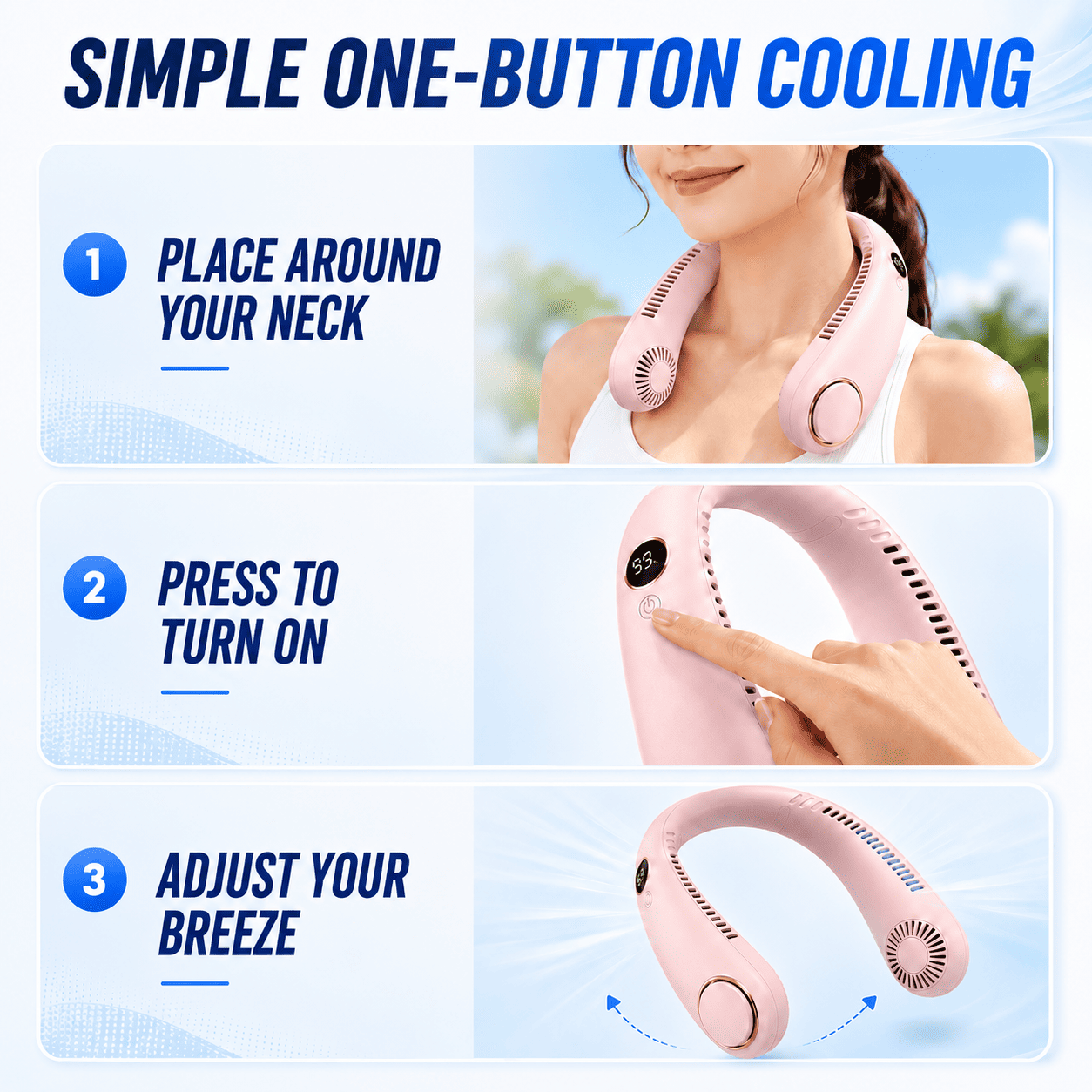 🔥 Last Day 50% OFF ❄️ Ivokio® Hands-Free Cooling Neck Fan