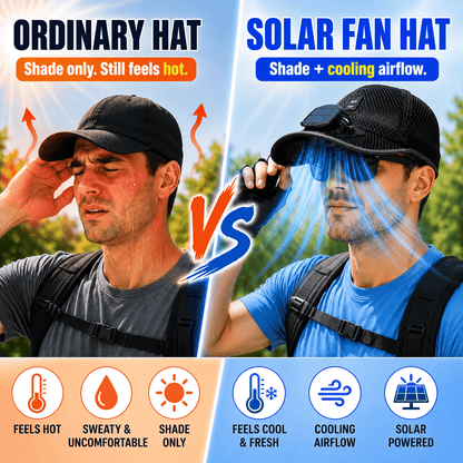 Ivokio®🧢 Solar Cooling Fan Hat — Stay Cool Under the Sun