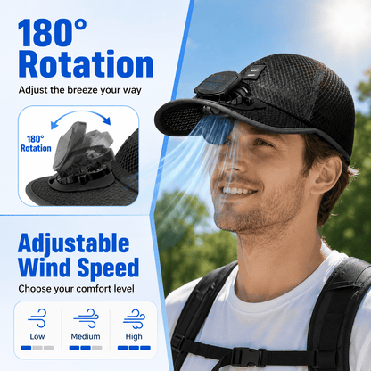 Ivokio®🧢 Solar Cooling Fan Hat — Stay Cool Under the Sun