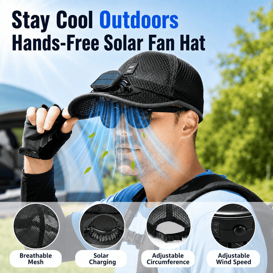 Ivokio®🧢 Solar Cooling Fan Hat — Stay Cool Under the Sun