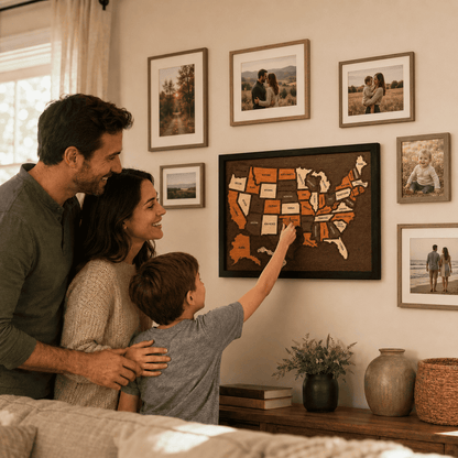 Ivokio® Wooden Travel Memory Map — Record Your Travel