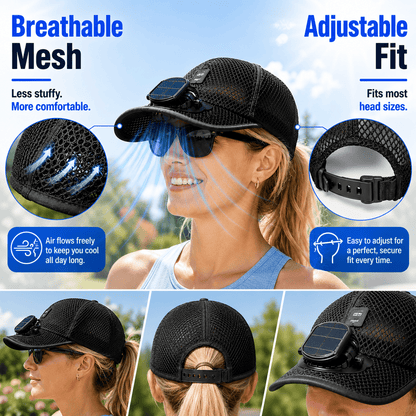 Ivokio®🧢 Solar Cooling Fan Hat — Stay Cool Under the Sun