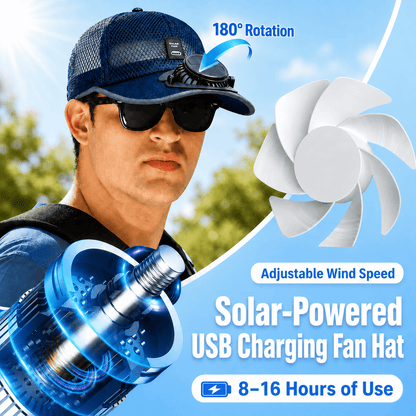 Ivokio®🧢 Solar Cooling Fan Hat — Stay Cool Under the Sun