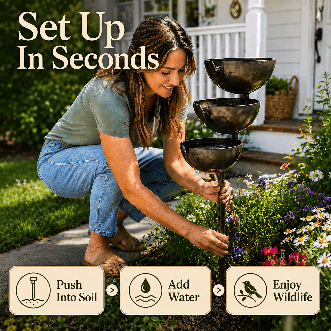 🔥Hot Sale 50% OFF🐦Ivokio® Bring Life Back To Your Garden –  Rain Catcher Bird Bath🌿