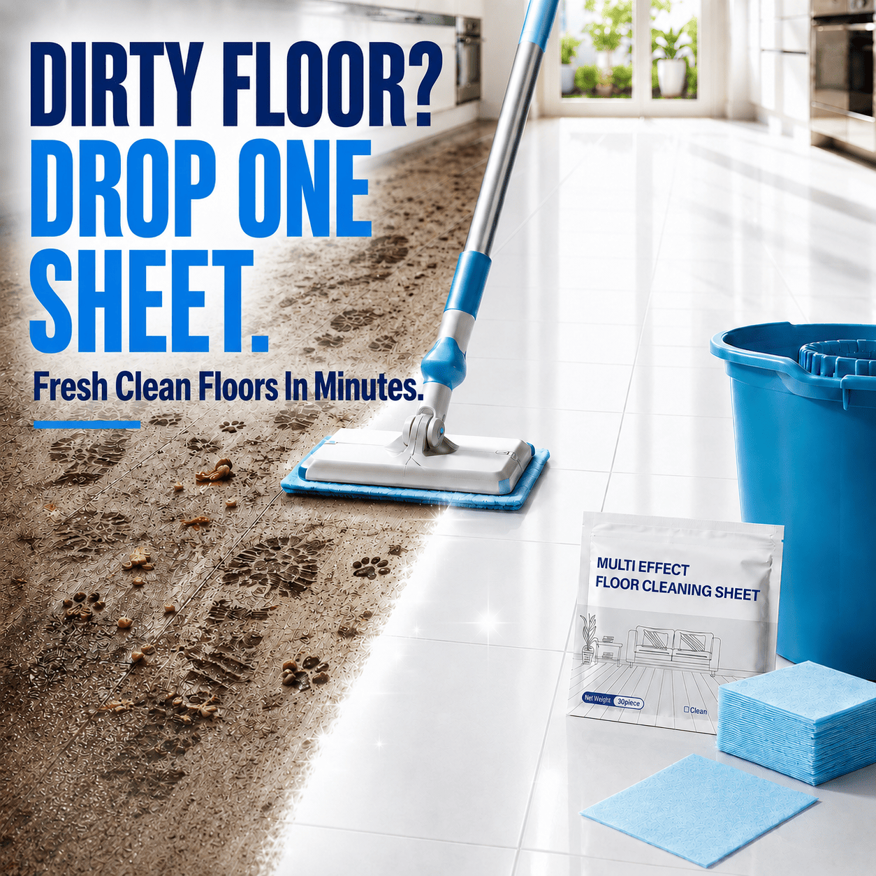 Ivokio® Multi-Surface Cleaning Sheets — floor, table, swimming pool