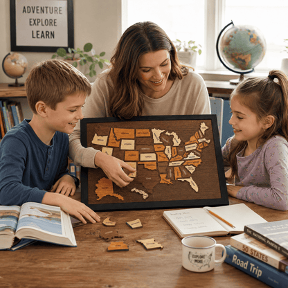 Ivokio® Wooden Travel Memory Map — Record Your Travel