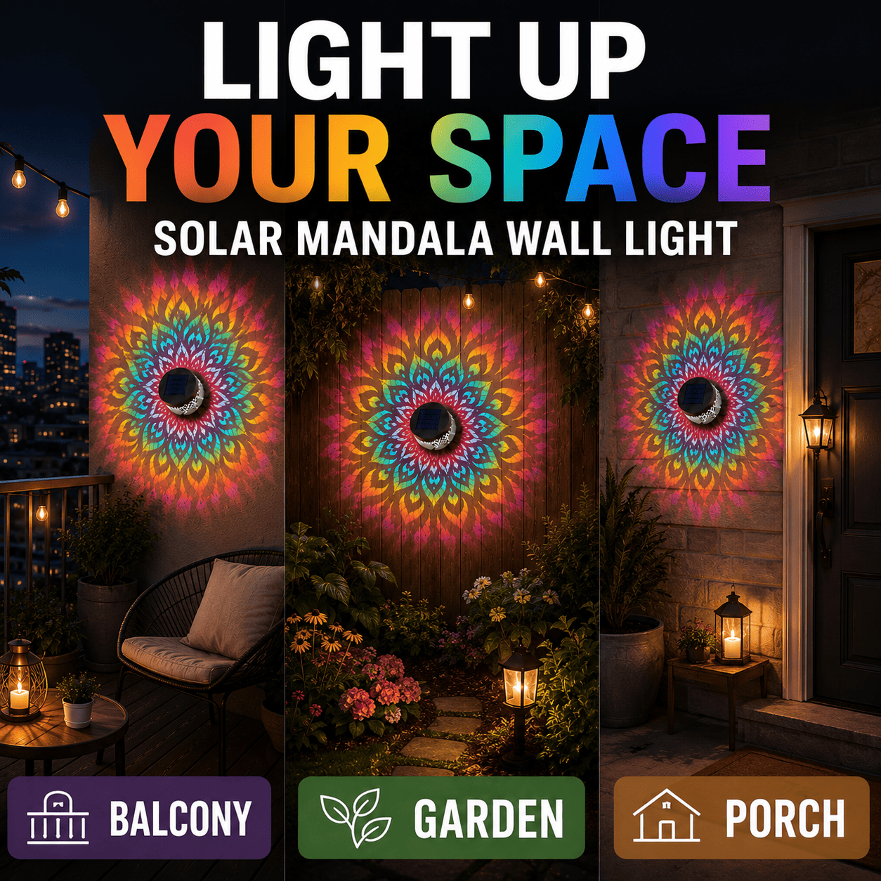 Ivokio® Solar Mandala Light