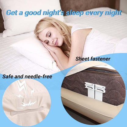 ✨Ivokio® SheetSnug Fitted Bed Sheet Fastener Clips with Locking Strips