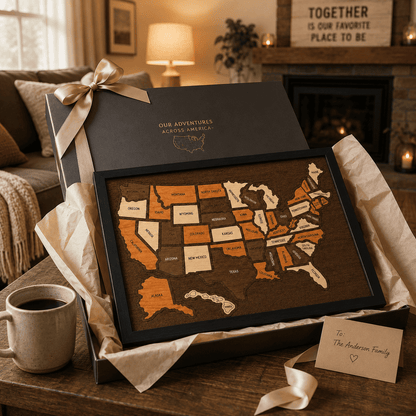 Ivokio® Wooden Travel Memory Map — Record Your Travel