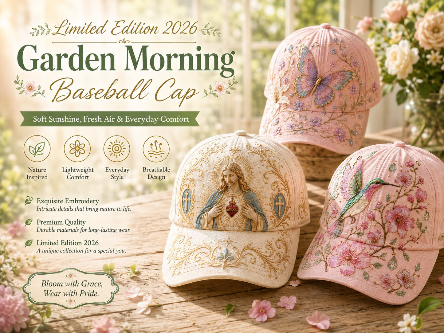 🔥Last Day 50% OFF 🌸🌿 Ivokio® Garden Morning Cap