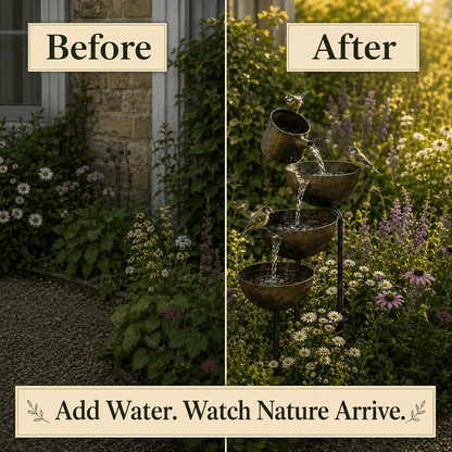 🔥Hot Sale 50% OFF🐦Ivokio® Bring Life Back To Your Garden –  Rain Catcher Bird Bath🌿