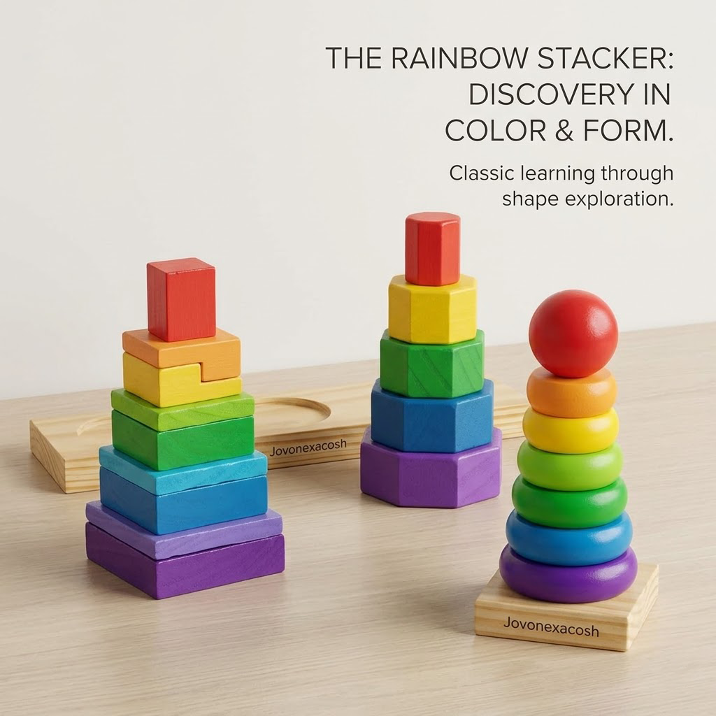 Ivokio® Rainbow Geometric Stacker: A Masterclass in Early Discovery