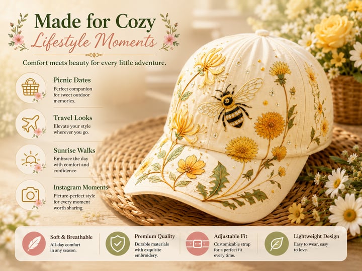 🔥Last Day 50% OFF 🌸🌿 Ivokio® Garden Morning Cap