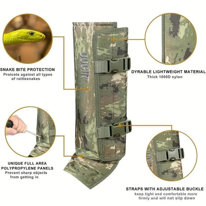 Ivokio® Snake-Resistant Leg Gaiters – Protective Outdoor Gear for Hiking, Hunting & Camping