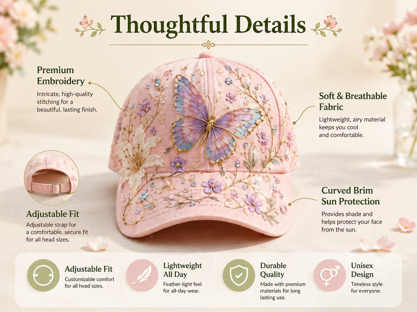 🔥Last Day 50% OFF 🌸🌿 Ivokio® Garden Morning Cap