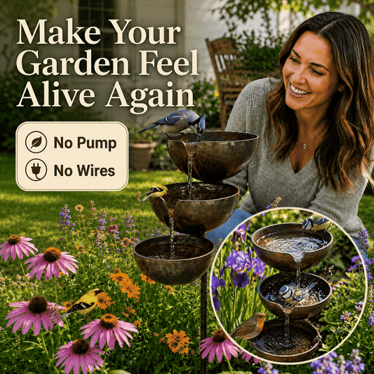 🔥Hot Sale 50% OFF🐦Ivokio® Bring Life Back To Your Garden –  Rain Catcher Bird Bath🌿