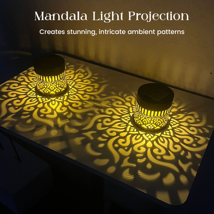 🌞 50% OFF NOW! 🌀Ivokio® Solar Mandala Light – Stunning Pattern Projection, 2-in-1 Floor & Wall Design & IP65 Waterproof Auto On/Off 🌿