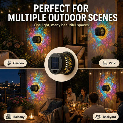 🌞 50% OFF NOW! 🌀Ivokio® Solar Mandala Light – Stunning Pattern Projection, 2-in-1 Floor & Wall Design & IP65 Waterproof Auto On/Off 🌿