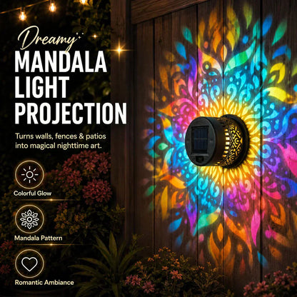 🌞 50% OFF NOW! 🌀Ivokio® Solar Mandala Light – Stunning Pattern Projection, 2-in-1 Floor & Wall Design & IP65 Waterproof Auto On/Off 🌿
