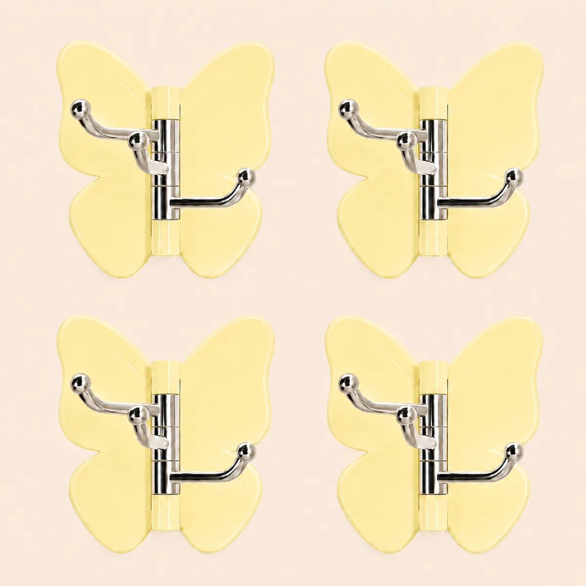 🦋 Ivokio® Rotating Butterfly Triple Hook—Adjustable for Flat Walls & Corners