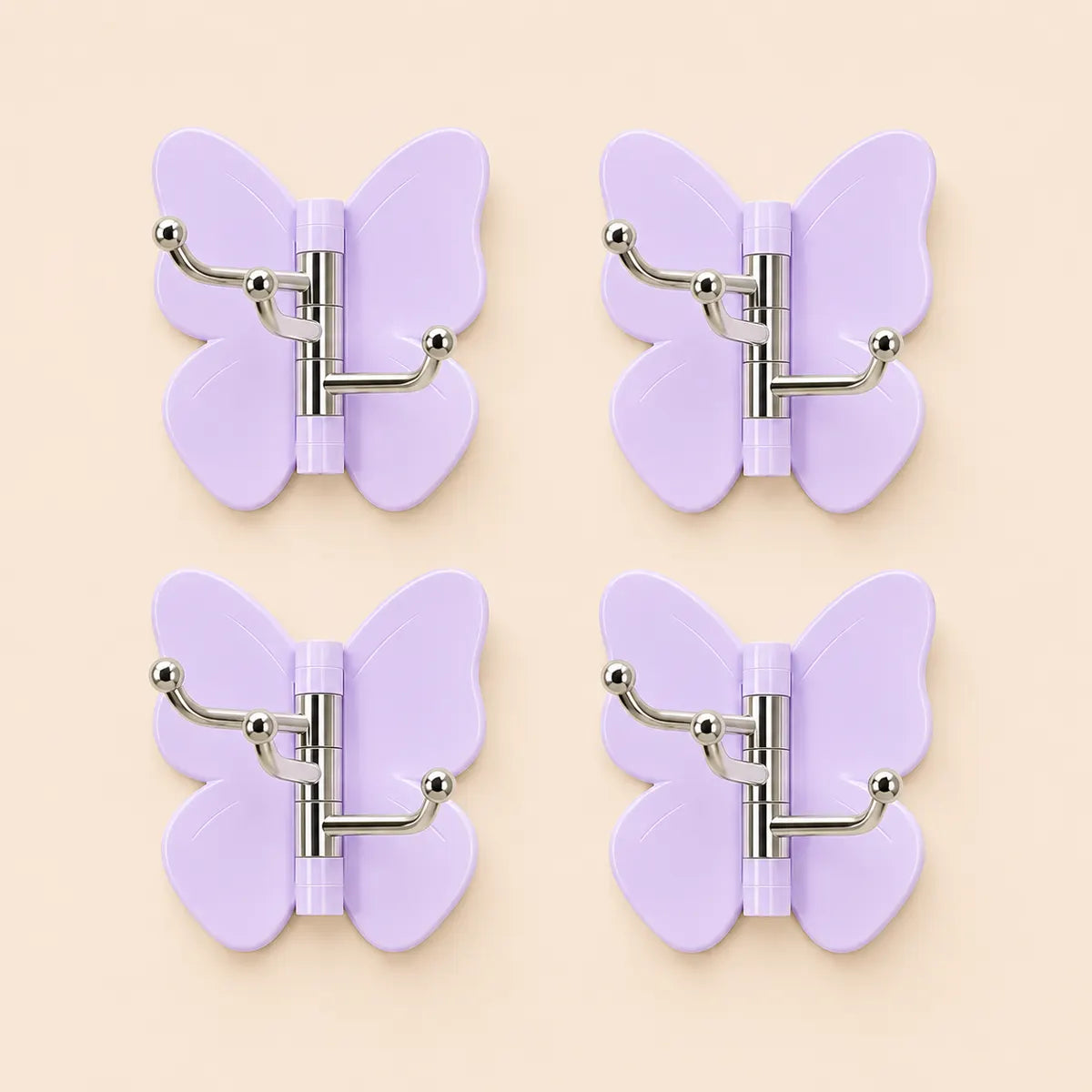 🦋 Ivokio® Rotating Butterfly Triple Hook—Adjustable for Flat Walls & Corners